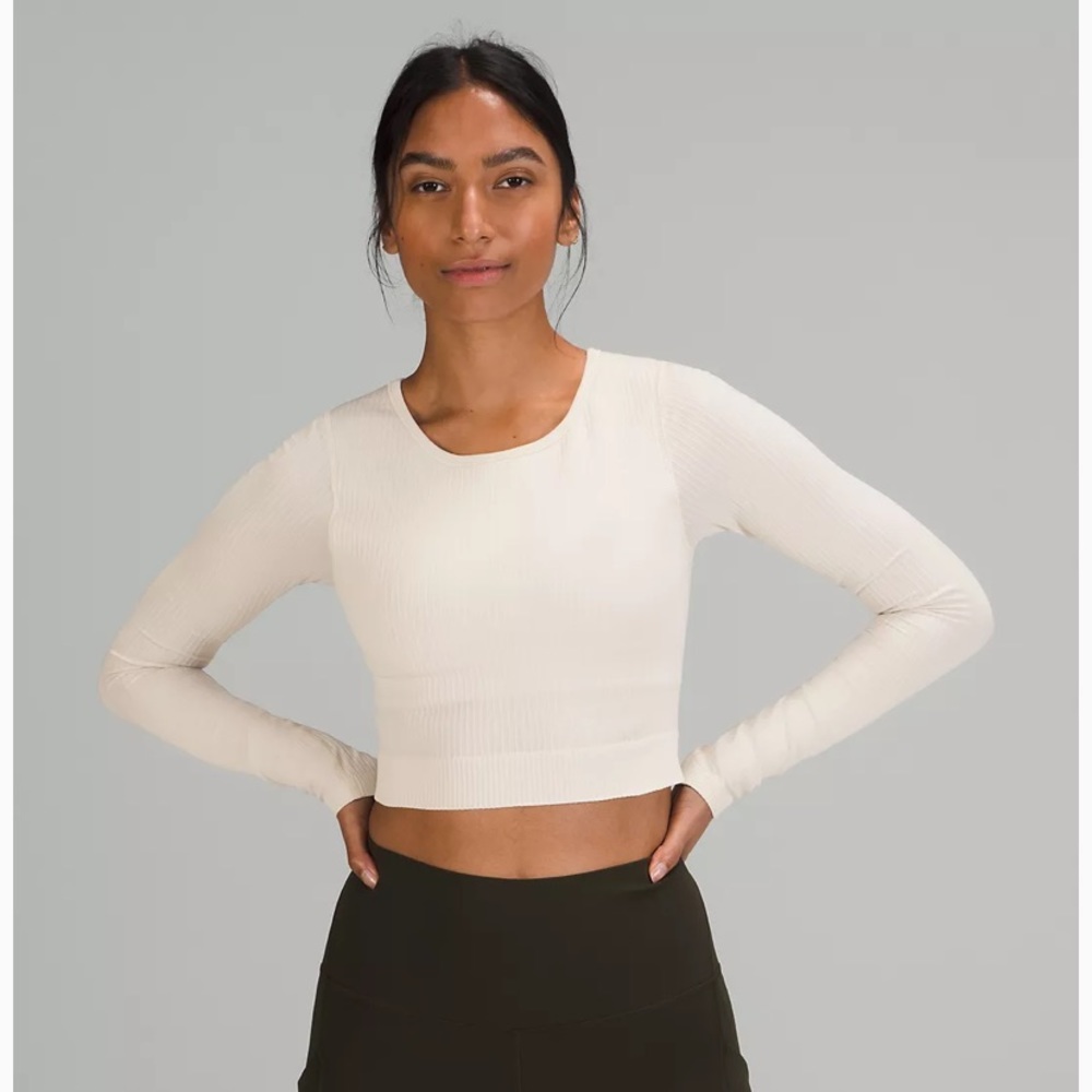 Lululemon Ebb To Street LS Shirt * White Opal